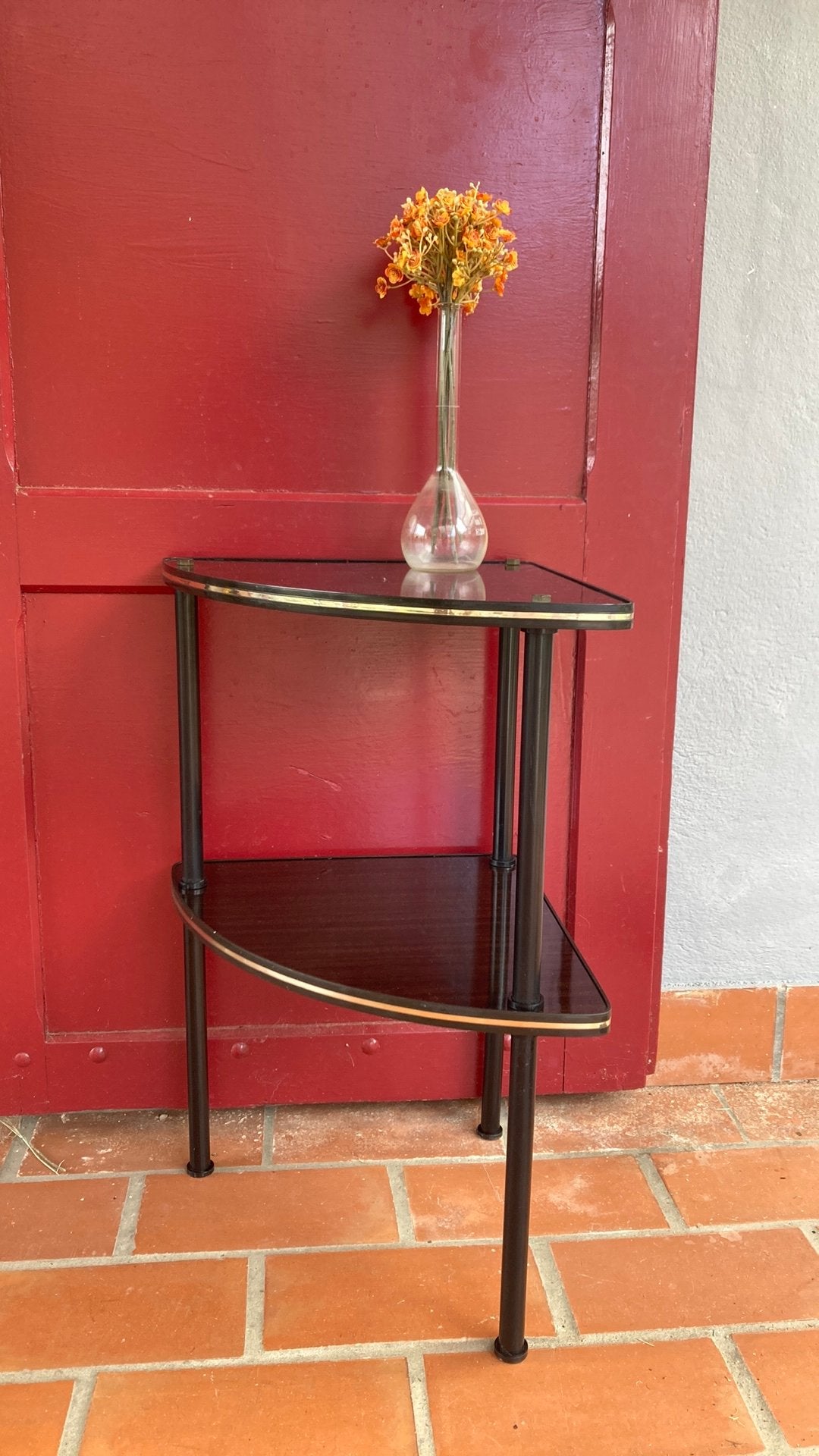 Frans hoektafeltje etagere tafeltje, Minder dan 55 cm, Ophalen of Verzenden, Zo goed als nieuw, 60 cm of meer