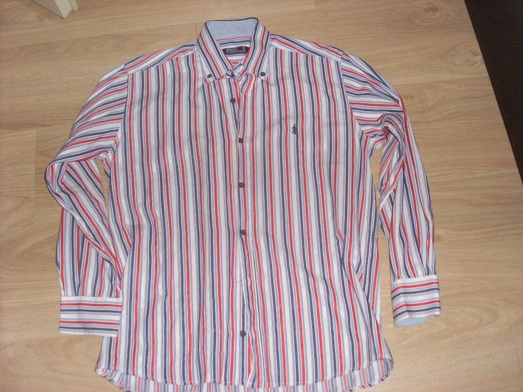 ralph lauren overhemd M gestreept, Verzenden, Zo goed als nieuw, Overige kleuren