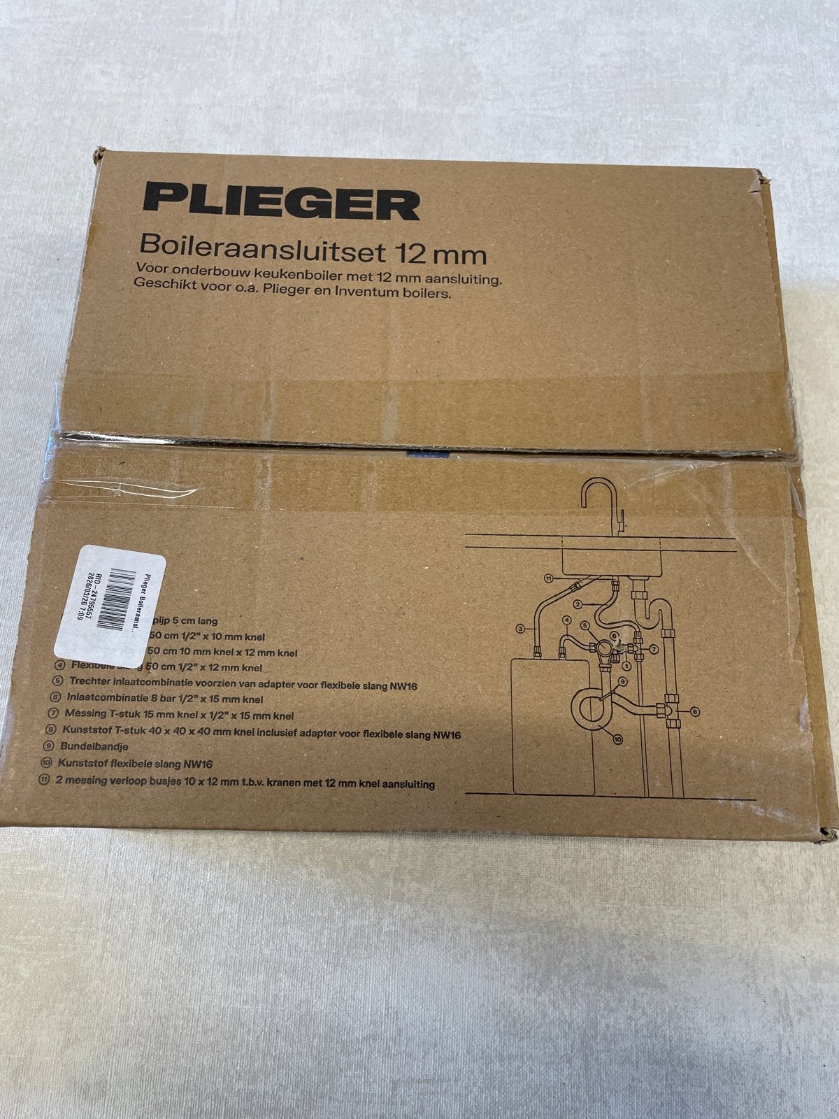 Plieger Boileraansluitset 15mm - Nieuw in doos, Ophalen of Verzenden, Nieuw, Chroom, Overige typen