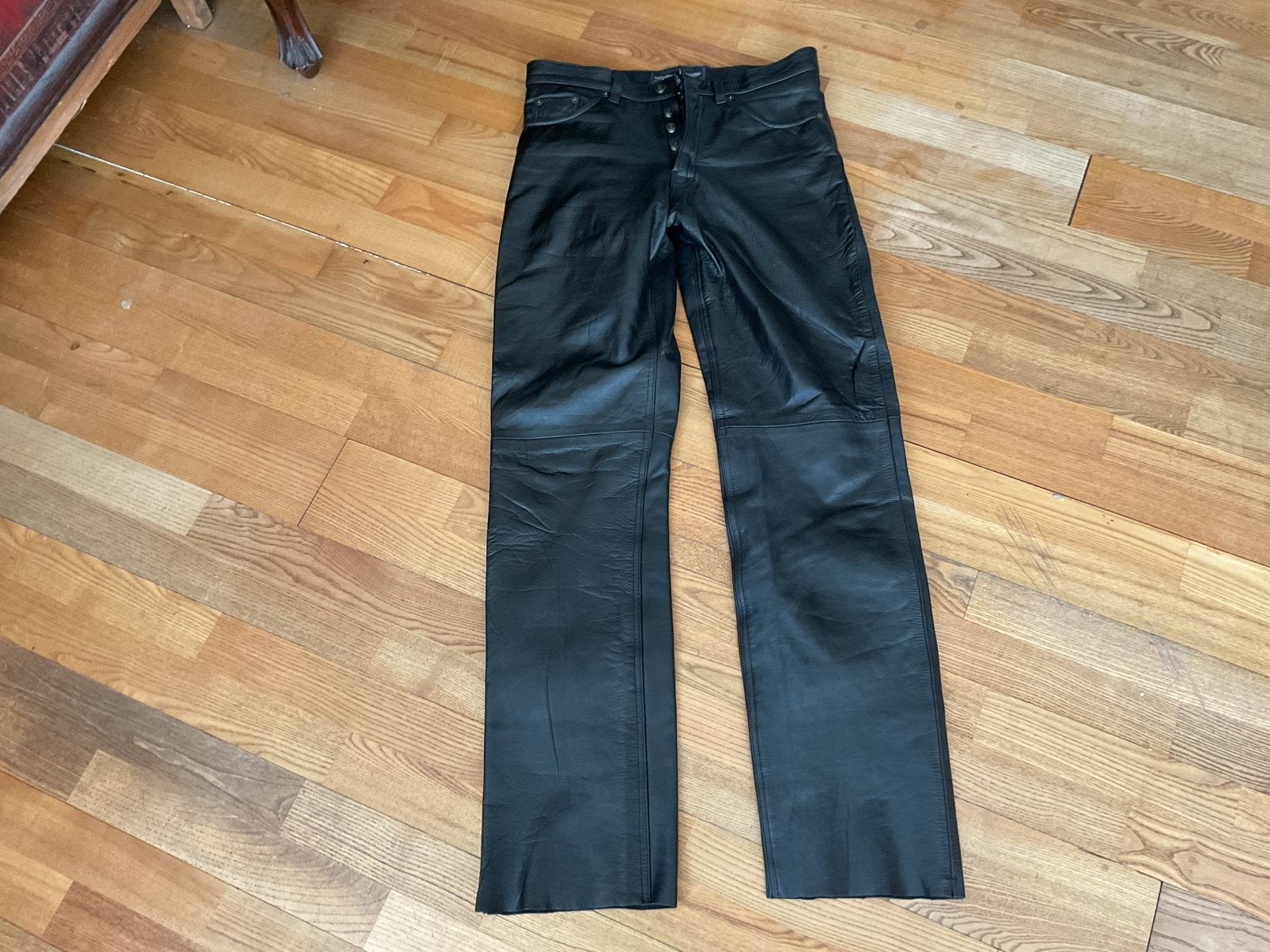 Leren broek, Kleding | Dames, Ophalen, Zo goed als nieuw, Zwart, W33 - W36 (confectie 42/44)