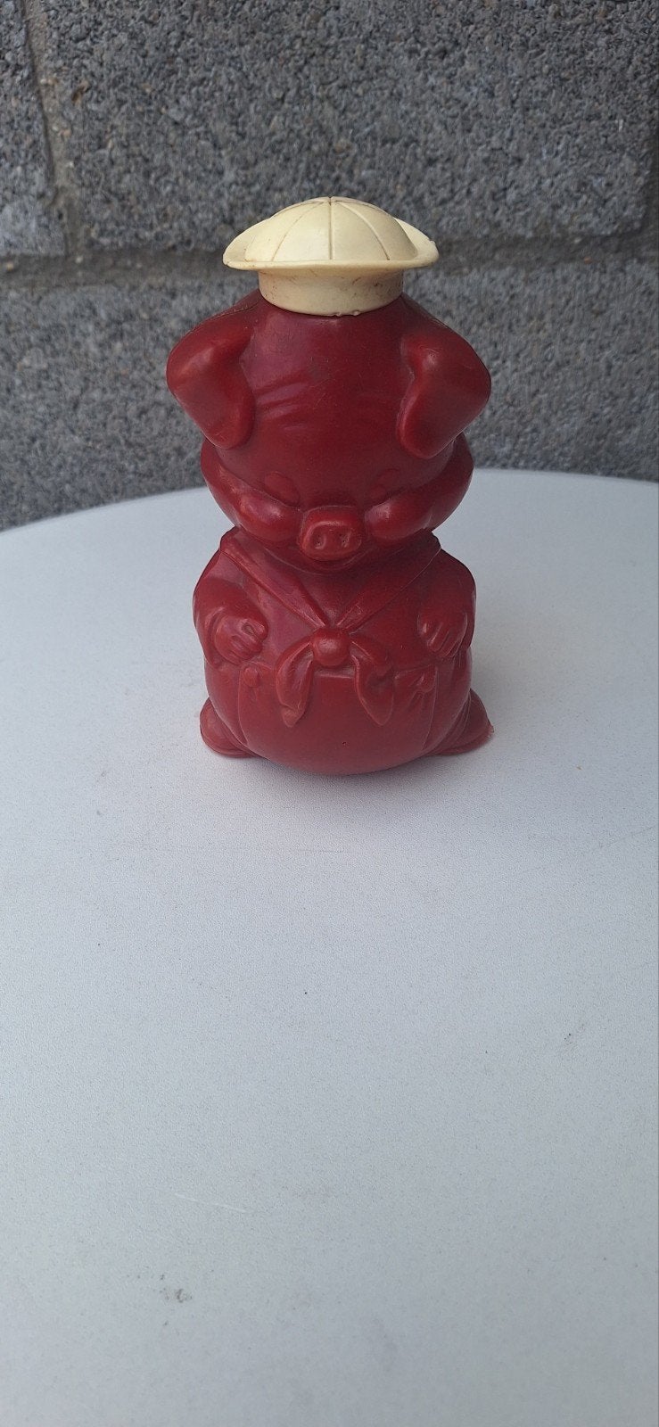 Vintage plastic spaarvarken (1826), ., Steen, Aardewerk of Keramiek, Ophalen of Verzenden, Zo goed als nieuw