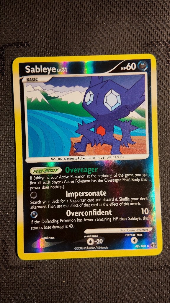 Sableye 48 Stormfront | Pokemon kaart, Ophalen, Losse kaart, Foil
