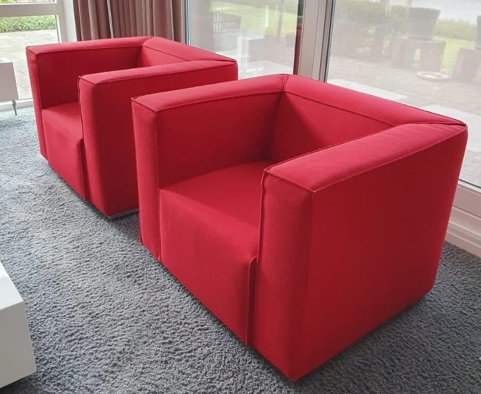 2x Cassina Blox fauteuil, Ophalen, 75 tot 100 cm, Stof, 75 tot 100 cm