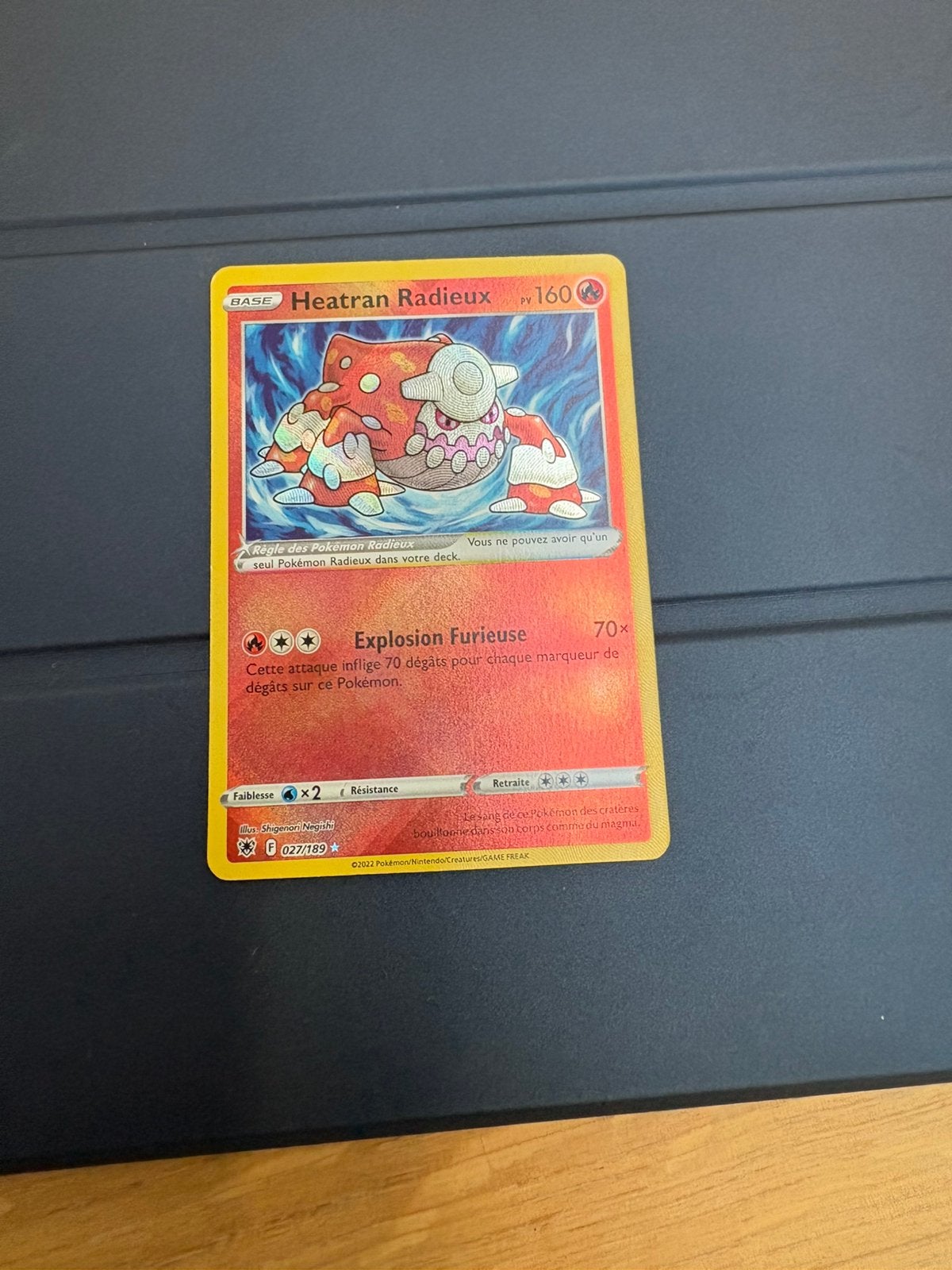 Heatran Radieux Pokémon kaart, Ophalen of Verzenden, Zo goed als nieuw, Losse kaart, Foil