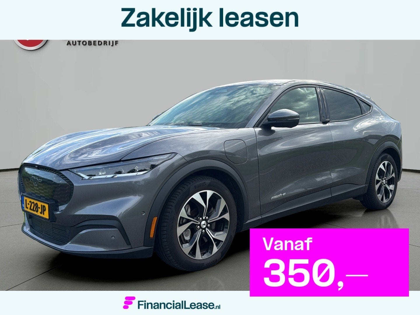 Ford Mustang Mach-E RWD 75 kWh TREKHAAK 19"LM VELGEN LEDEREN, Automaat, Achterwielaandrijving, Gebruikt, 1249 min