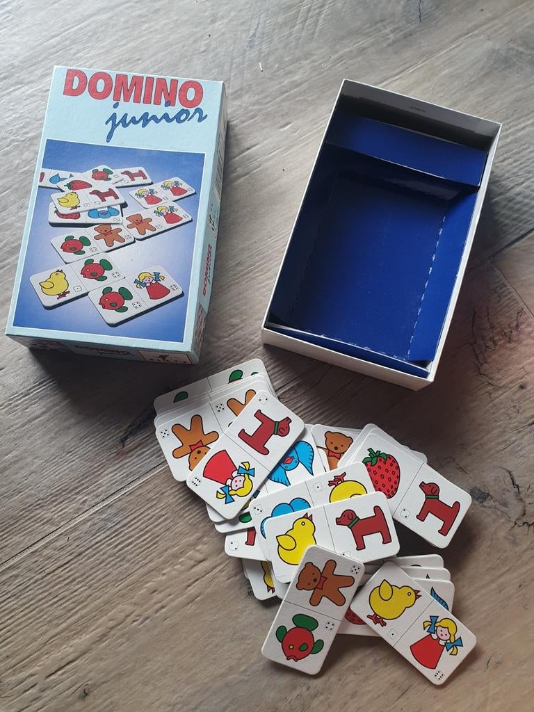 Domino Junior - Leuk kinderspel met plaatjes, Gebruikt, Een of twee spelers, Onbekend, Ophalen of Verzenden