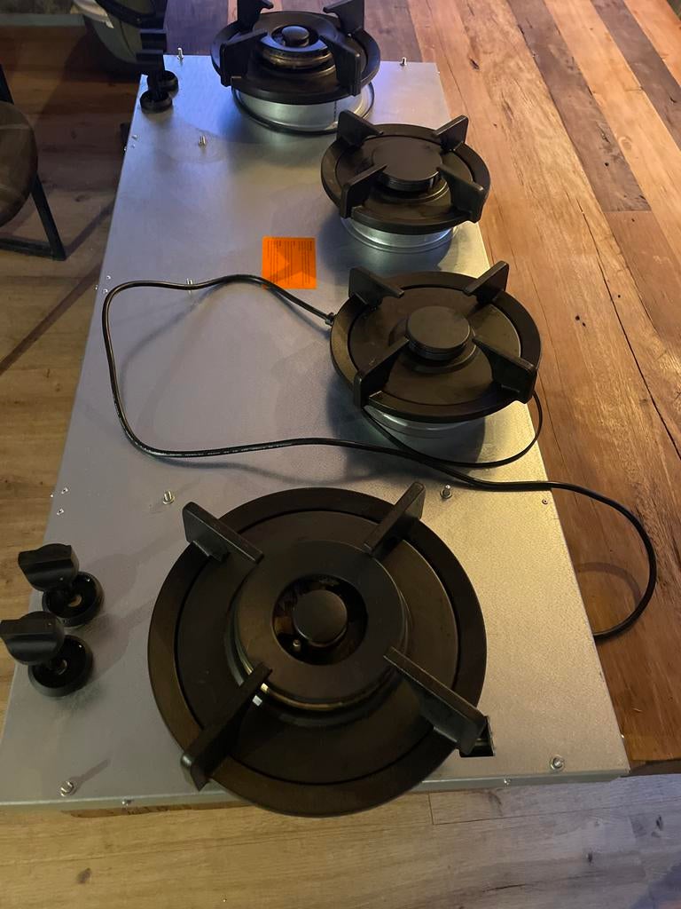 Pitt Cooking inbouw gas kookplaat - 4 branders, Ophalen, Gebruikt, 4 kookzones, Inbouw