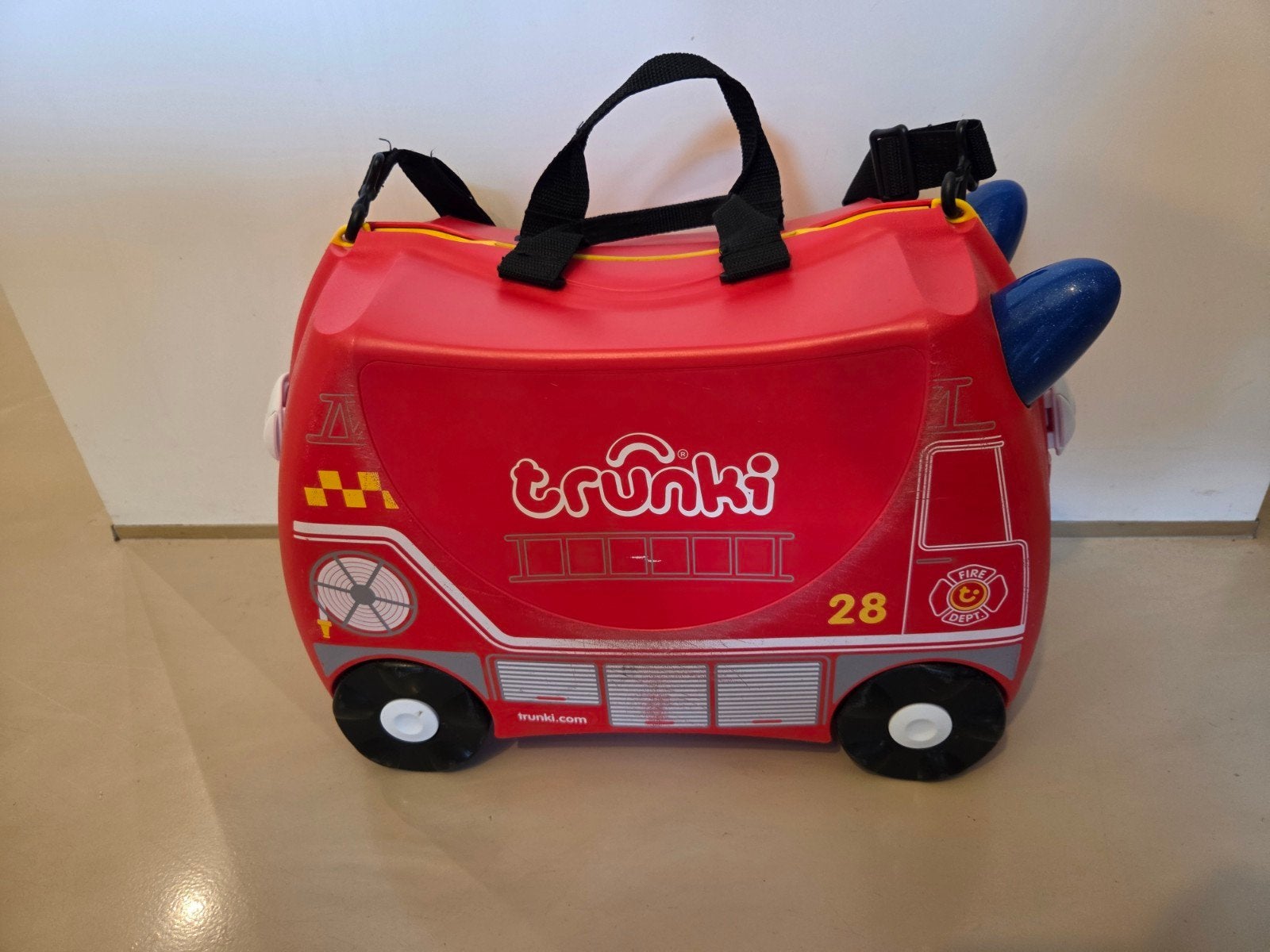 Trunki Brandweer Frank Kinderkoffer - Rood, Sieraden, Tassen en Uiterlijk, 40 tot 60 cm, Gebruikt, 20 tot 30 cm, Minder dan 35 cm