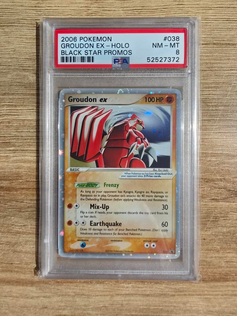 2006 Pokémon Groudon EX Holo Black Star Promos PSA 8 #038, Ophalen of Verzenden, Zo goed als nieuw, Losse kaart, Foil