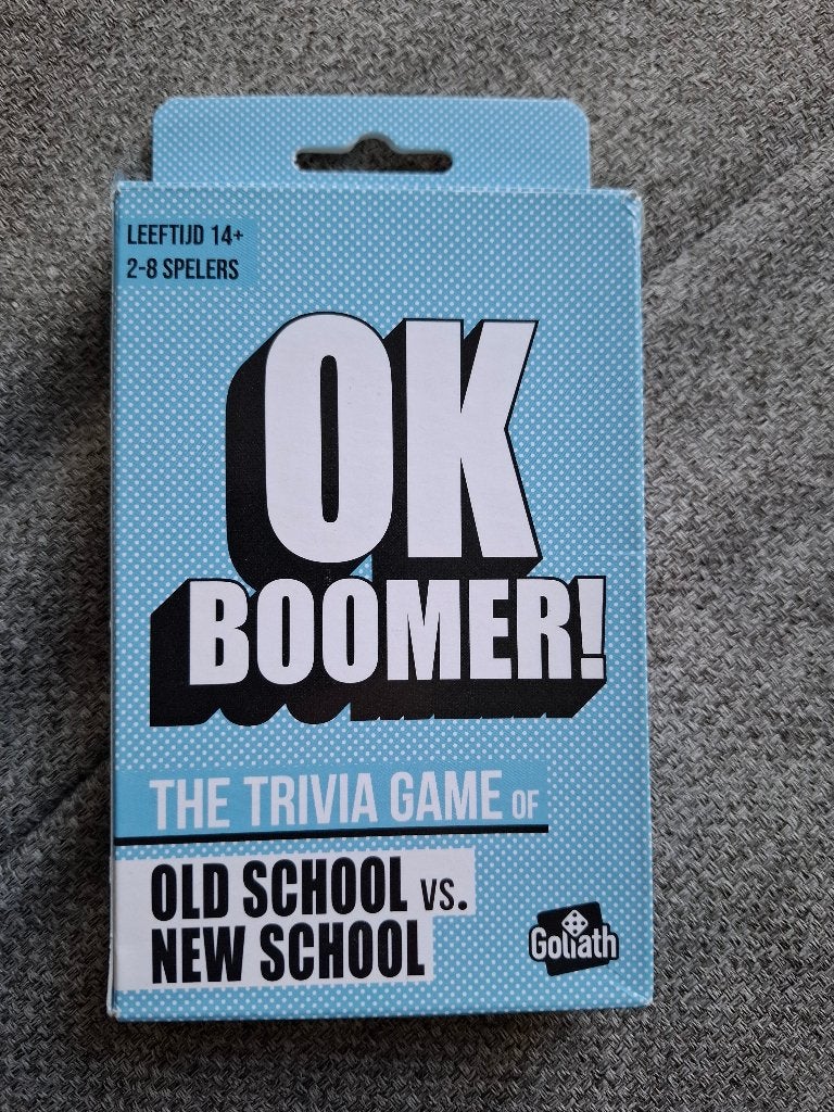 OK Boomer! kaartspel, Een of twee spelers, Ophalen of Verzenden, Zo goed als nieuw, Goliath