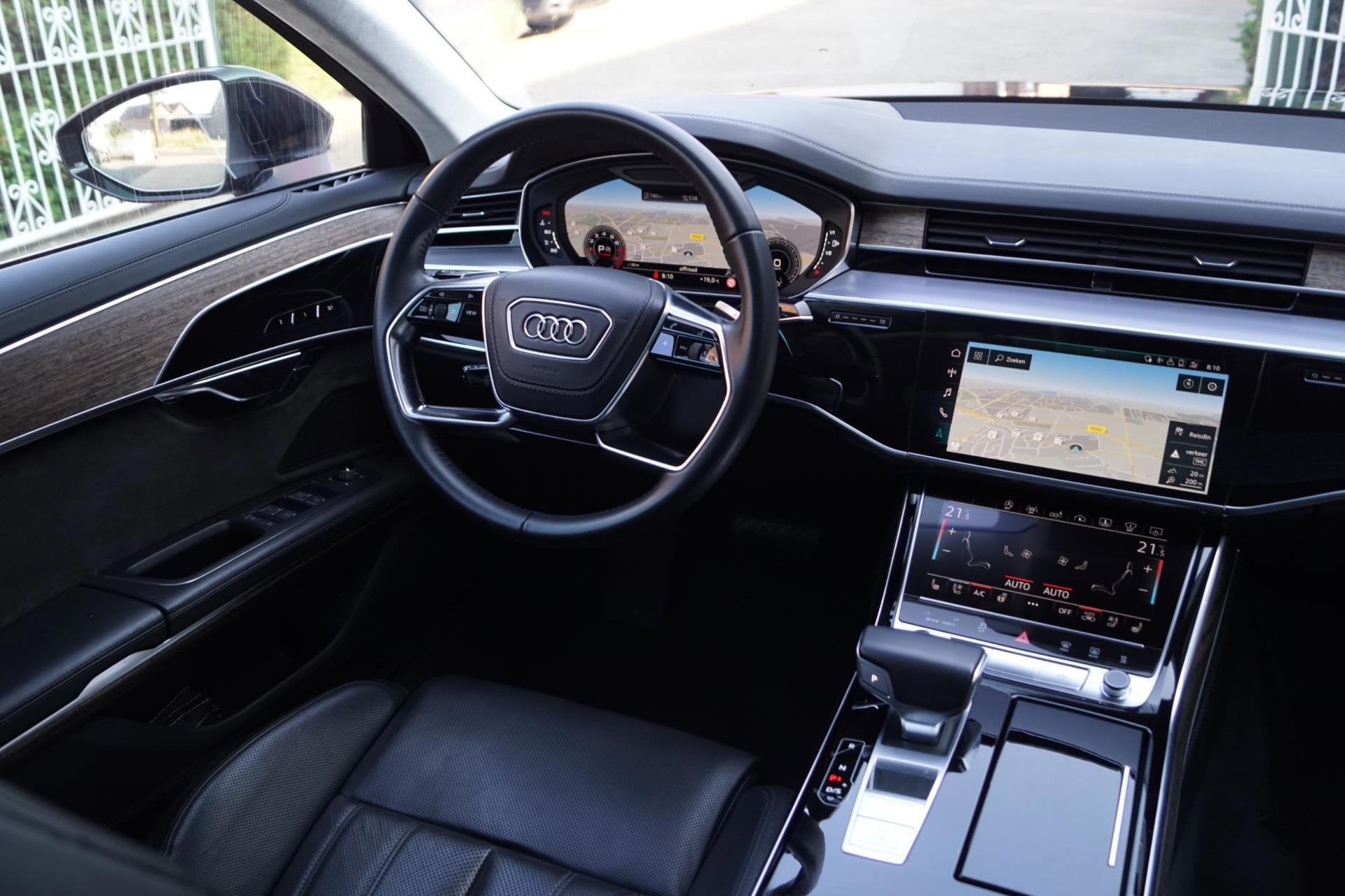 Audi A8 55 TFSI Quattro Lang Pro Line Plus Autom Bom Volle A, Auto's, Audi, Gebruikt, Leder, Bedrijf, Vierwielaandrijving