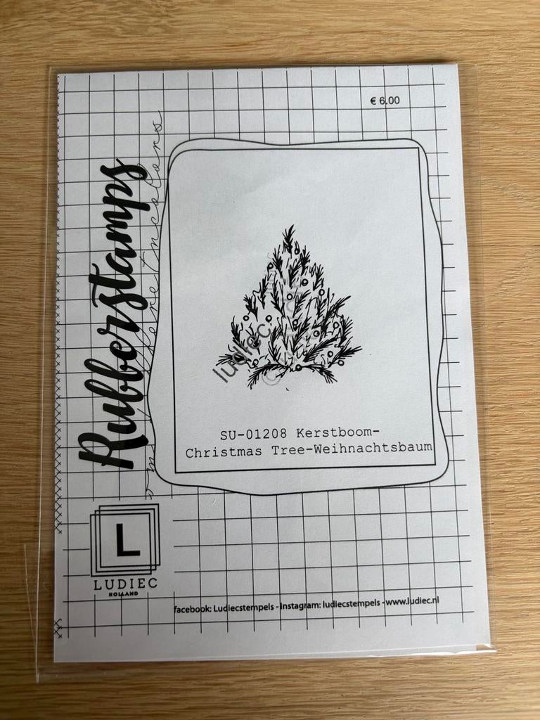 Ludiec Kerstboom Stempel - Rubberstamp SU-01208, Ophalen of Verzenden, Nieuw, Unmounted stempel