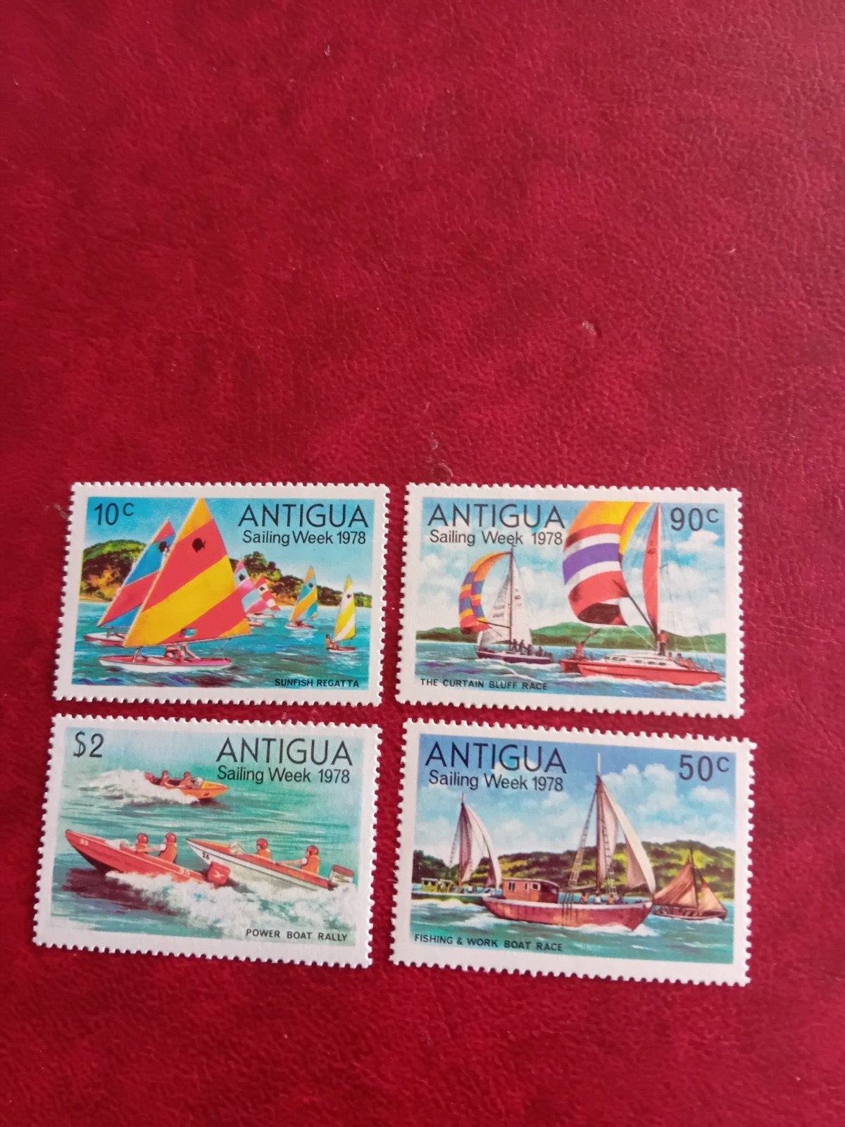 Antigua Sailing Week 1978 Postzegels - Set van 4, Ophalen of Verzenden, Postfris