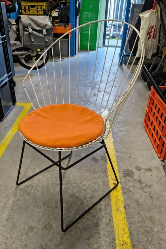 Vintage Pastoe Flamingo draadstaal stoel, Ophalen