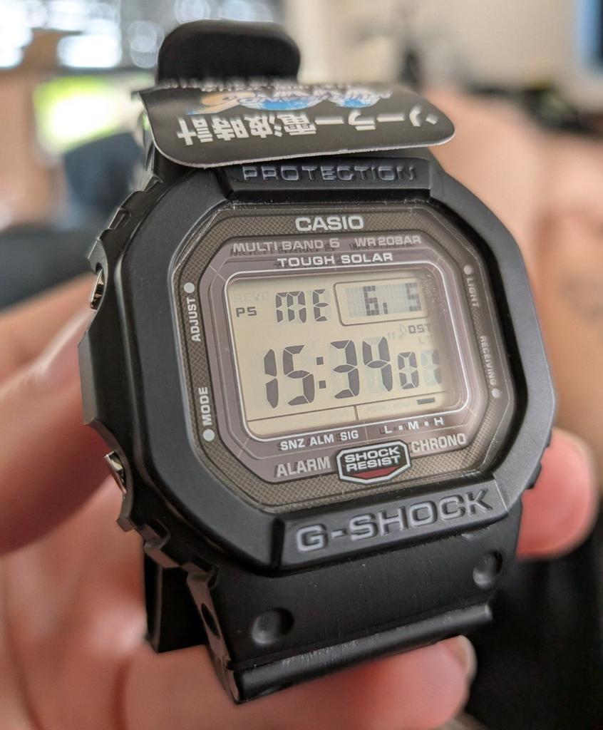 Casio G-Shock GW-5000U-1JF JDM JAPAN Square Zwart Horloge, Ophalen of Verzenden, Waterdicht, Zo goed als nieuw, Zwart