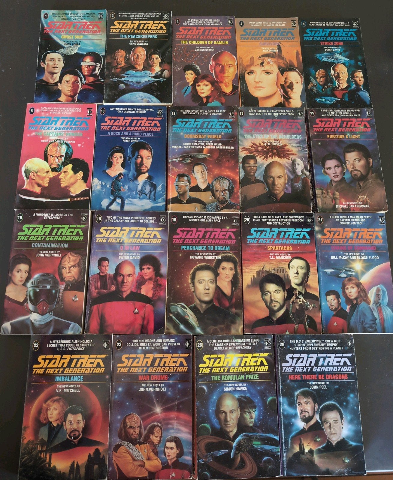 Star Trek the Next Generation serie 19 x, Ophalen of Verzenden, Gelezen