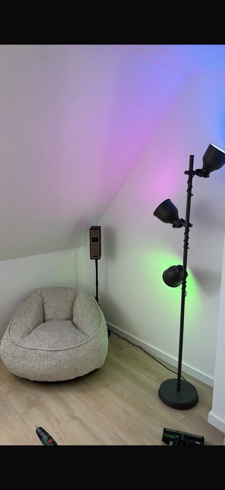 SMART WIFI - HEKTAR vloerlamp van IKEA grijs - CALEX, Huis en Inrichting, Ophalen, Zo goed als nieuw, E14 (klein), 150 tot 200 cm