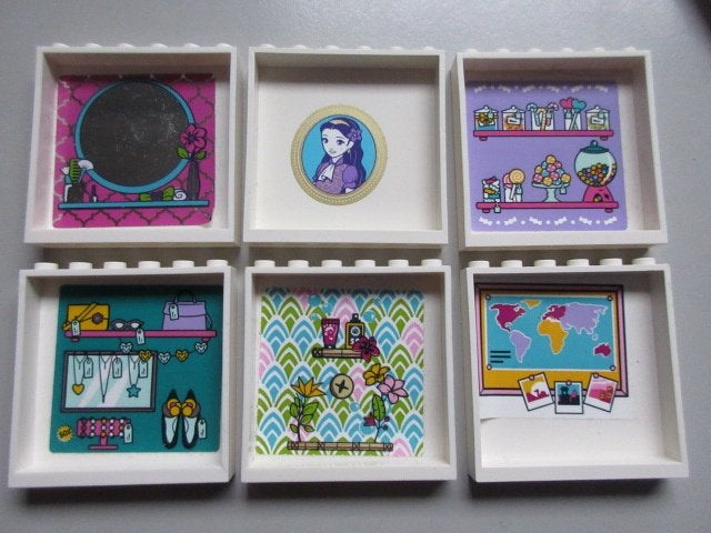 nr. 7013, 6 witte panelen met stickers., Ophalen of Verzenden, Zo goed als nieuw, Complete set, Lego