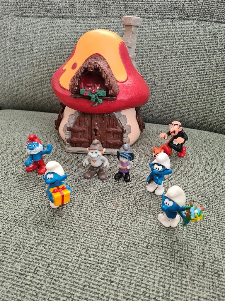 49001 Huis van de smurfen Schleich Paddestoelhuis smurf pop, Verzamelen, Smurfen, Gebruikt, Verschillende Smurfen, Ophalen of Verzenden
