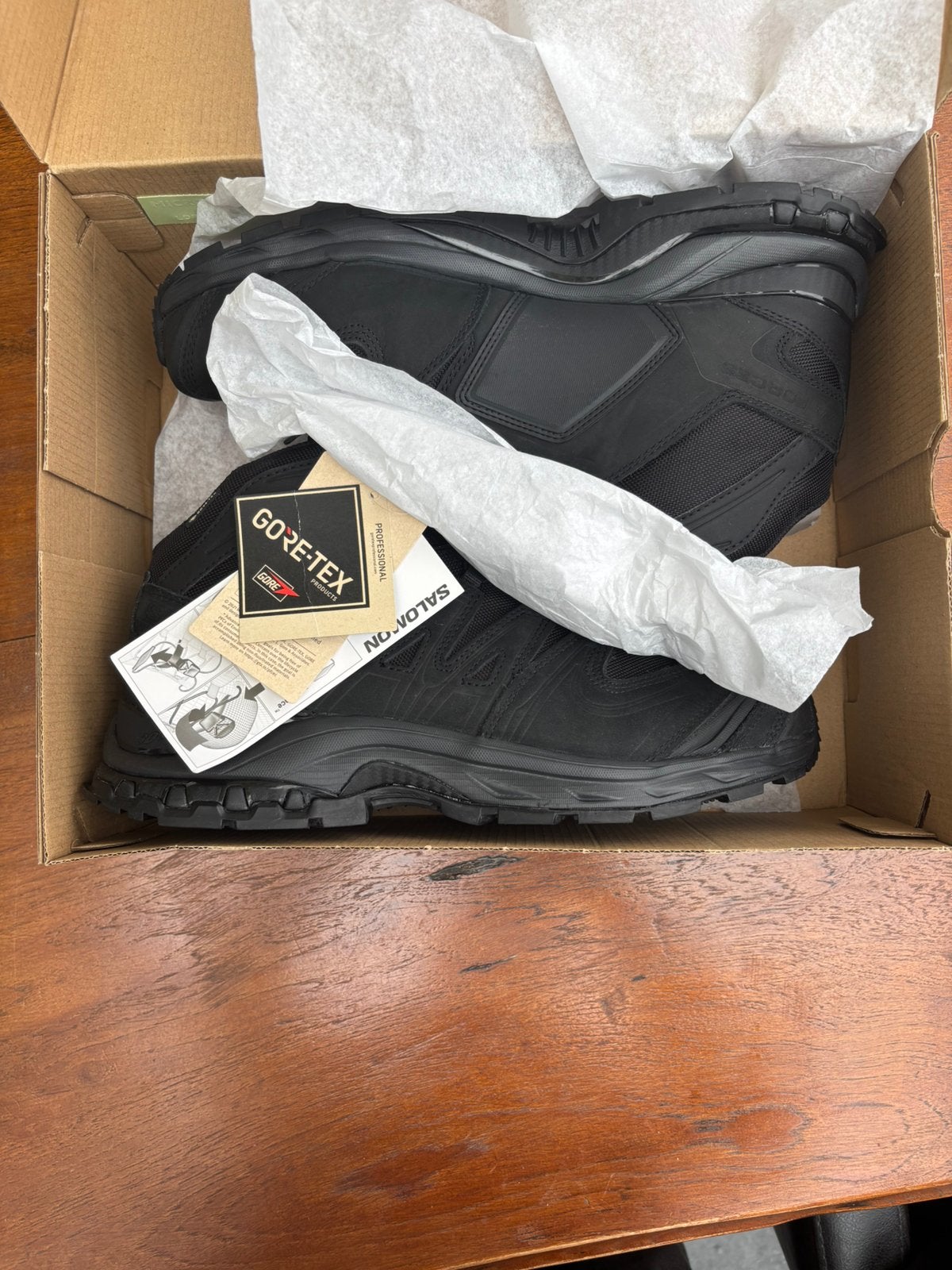 Salomon Forces MID Wide GTX 44, Zwart, Nieuw, Ophalen of Verzenden, Wandelschoenen of Bergschoenen
