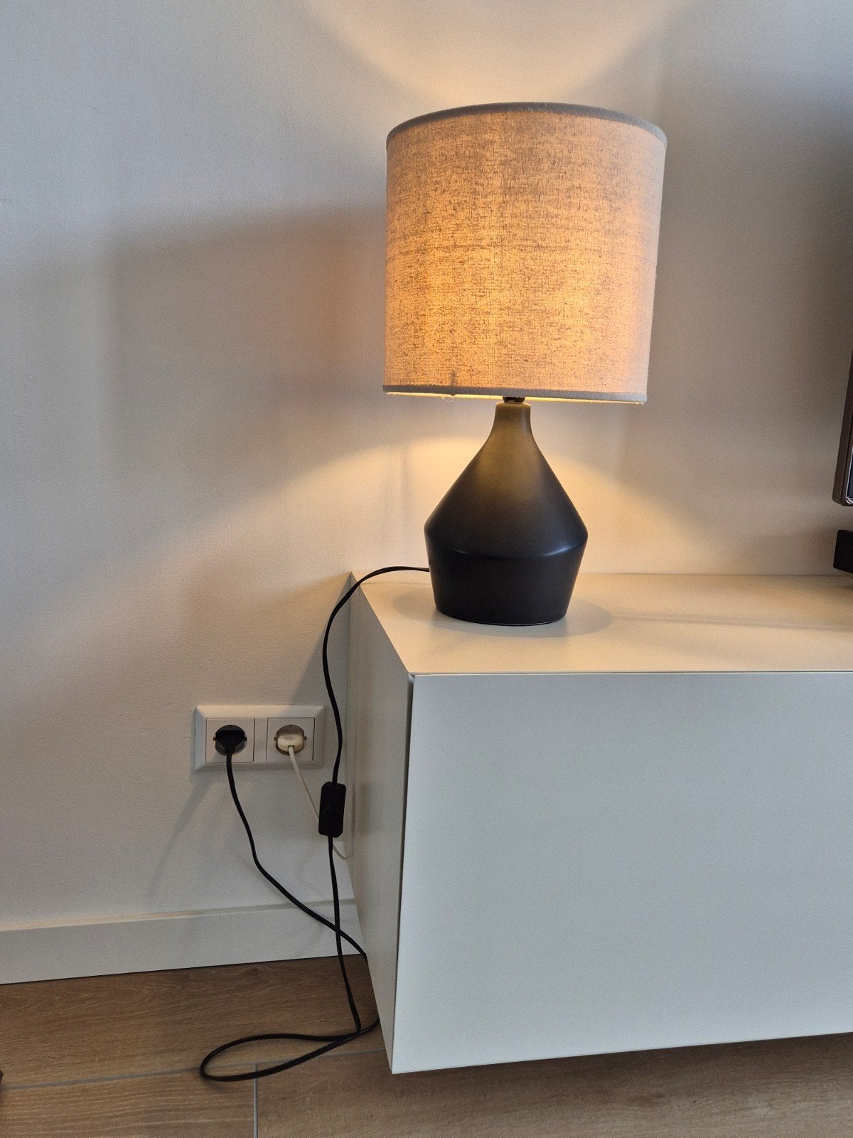 tafellampje van kwantum, Huis en Inrichting, Lampen | Tafellampen, Gebruikt, 44 cm, Sfeerlamp, Ophalen