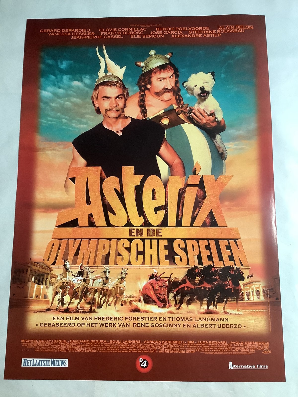 ASTERIX  FILMPOSTER   70-100 cm, Ophalen of Verzenden, Zo goed als nieuw, Deurposter of groter, Film en Tv