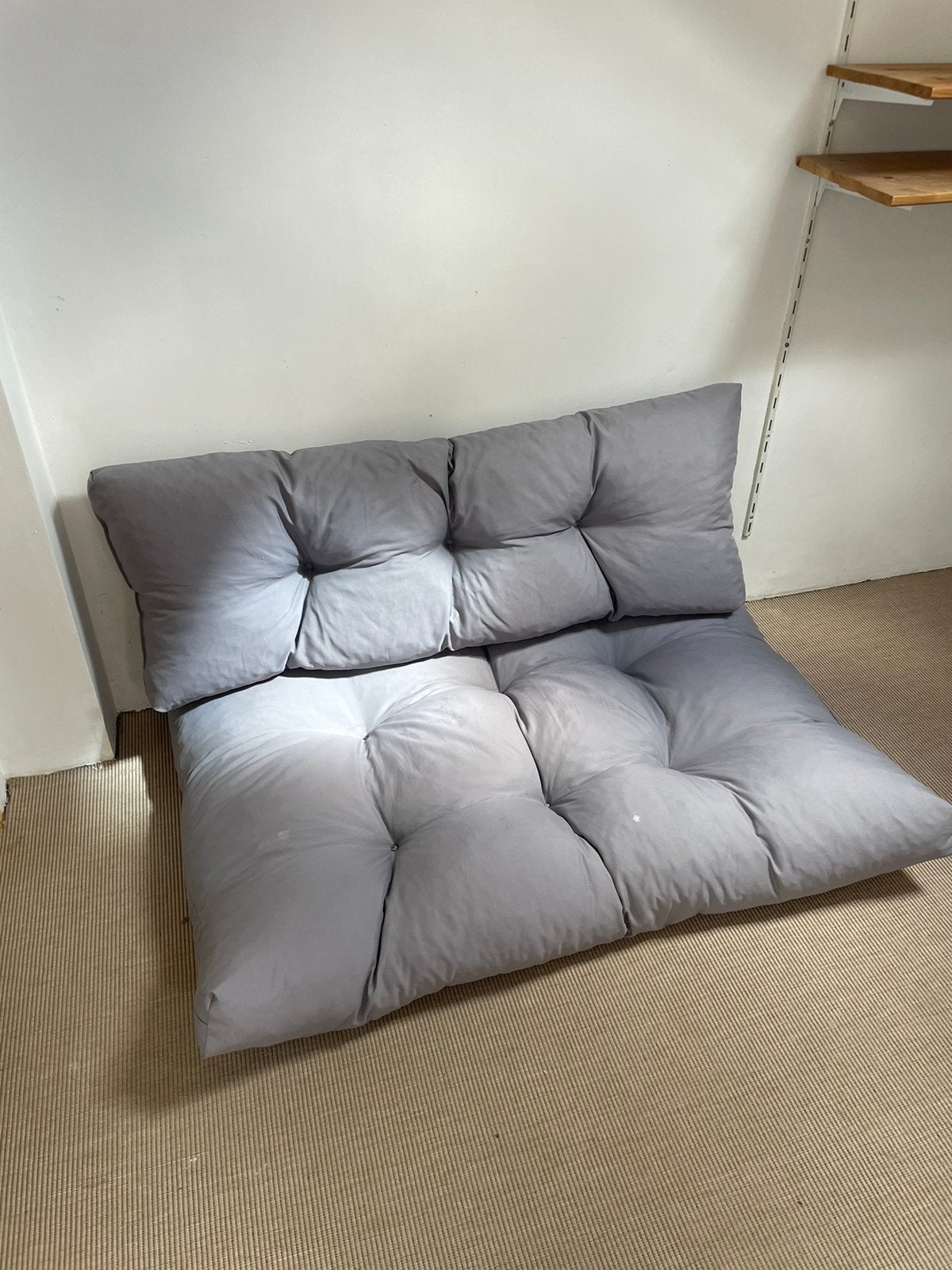Palletkussens, Huis en Inrichting, Woonaccessoires | Kussens, Ophalen, Gebruikt, Palletkussen, Grijs