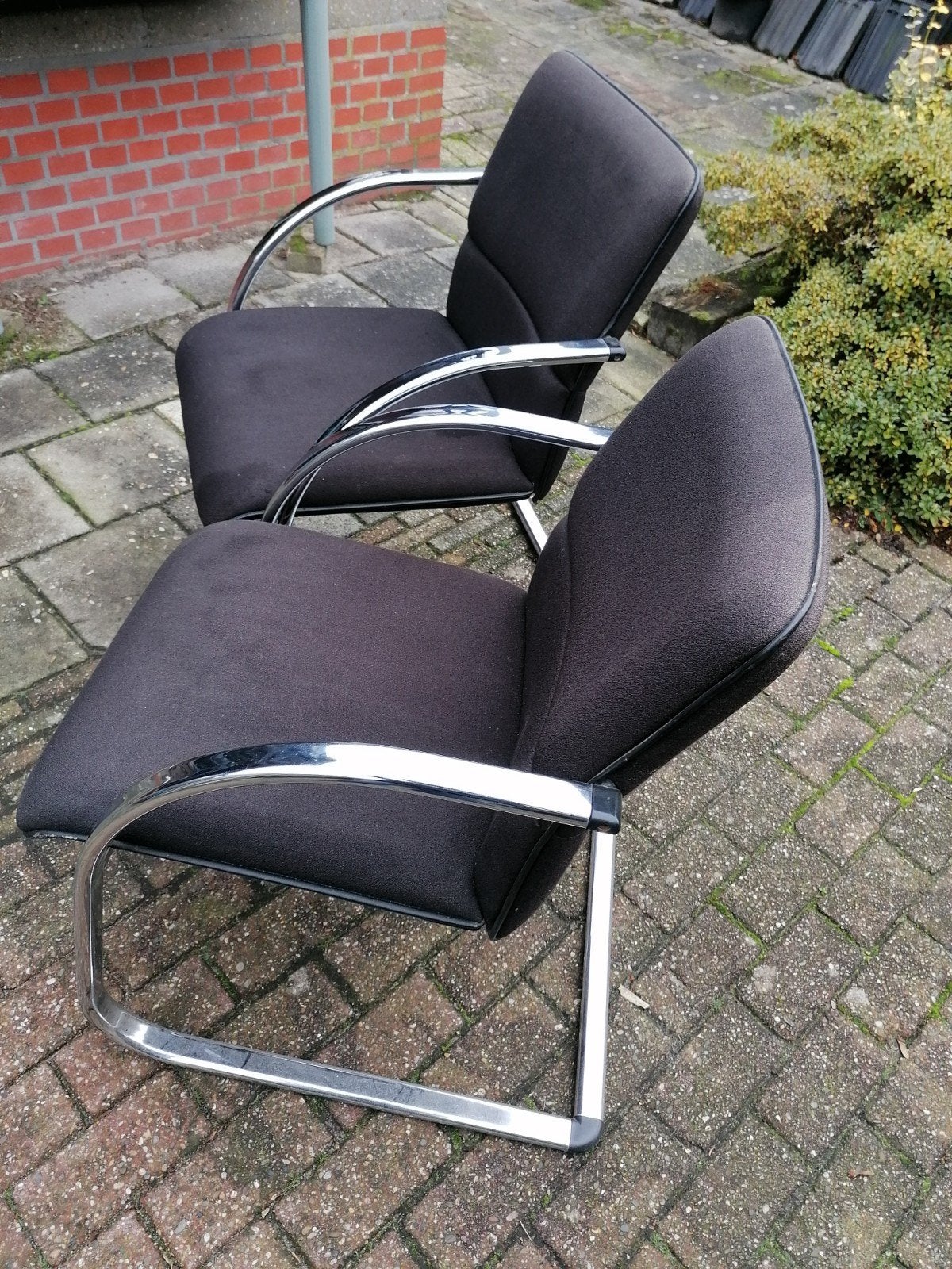 Martin Stoll Freischwinger Stoelen - Heerlijk Zitcomfort, Huis en Inrichting, Stoelen, Ophalen, Gebruikt, Twee, Zwart