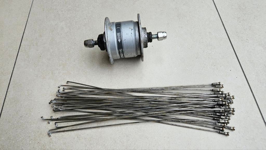 Shimano DH-2N35 Naafdynamo met Spaken, Fietsen en Brommers, Fietsonderdelen, Ophalen, Gebruikt, SHIMANO, Verlichting