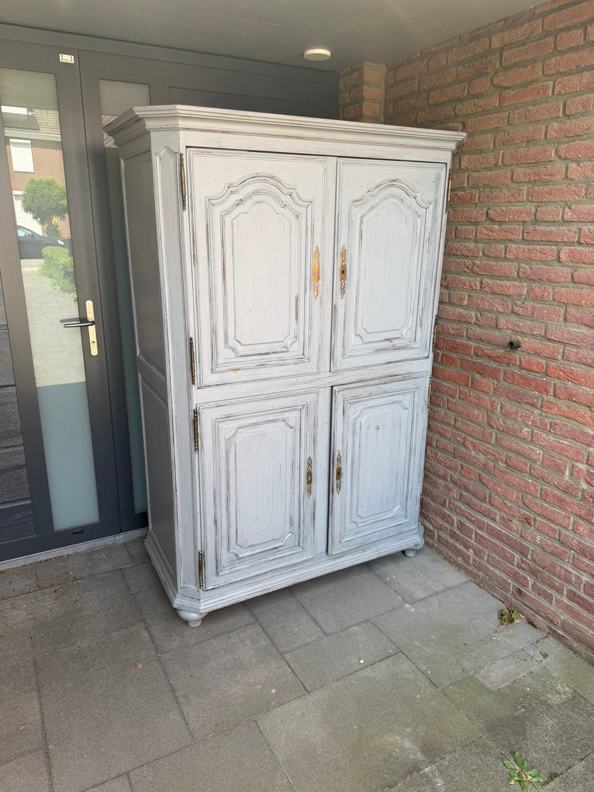 Blauwe houten kast, Ophalen, Gebruikt