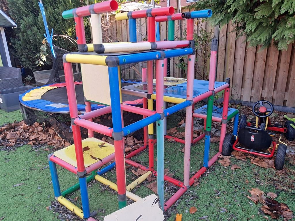 Quadro speeltoestel / klimrek - veel buizen en platen, Kinderen en Baby's, Speelgoed | Buiten | Speeltoestellen, Ophalen, Gebruikt