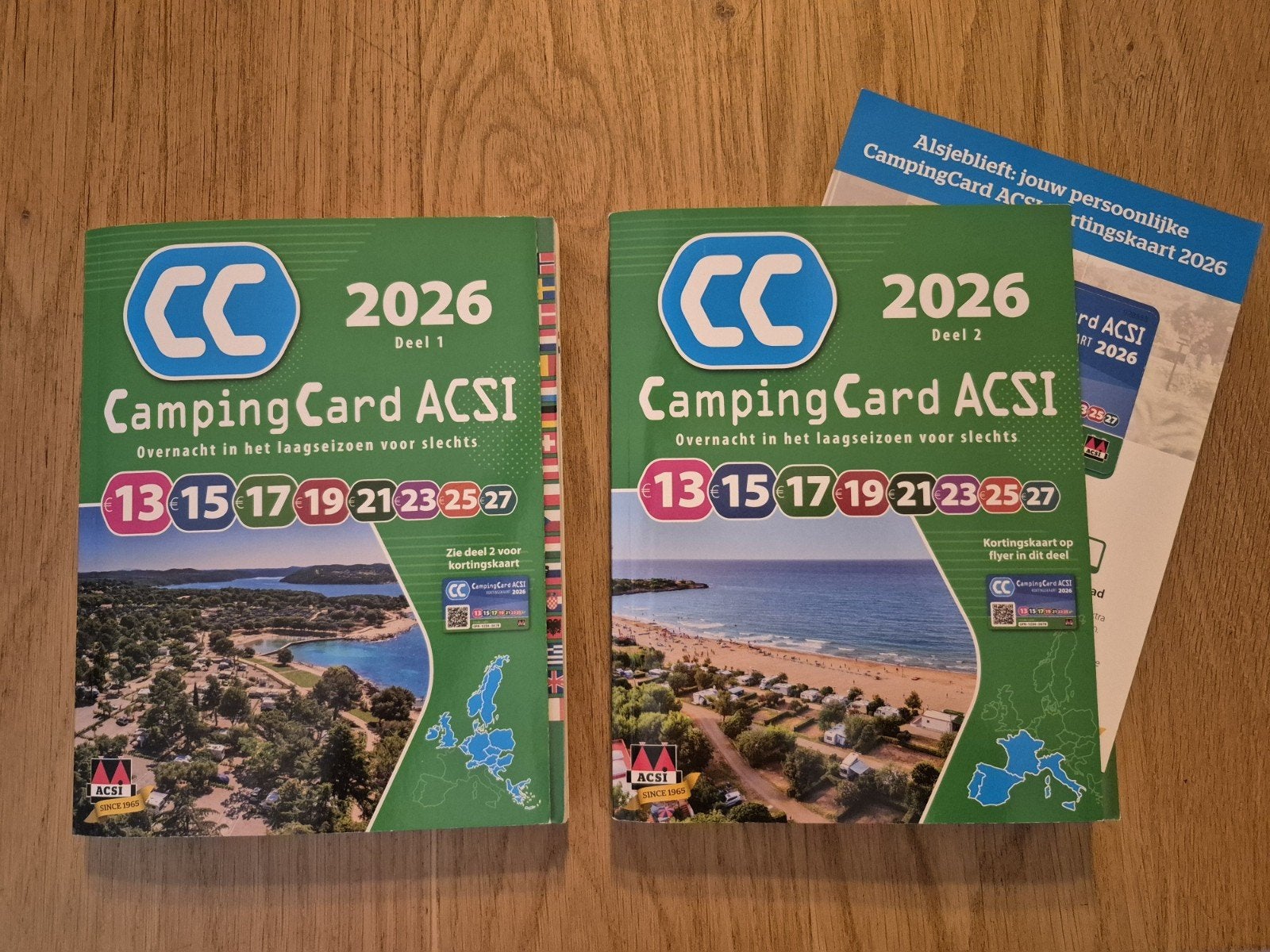 CampingCard ACSI 2026 - Kortingskaart en gidsen, Ophalen of Verzenden