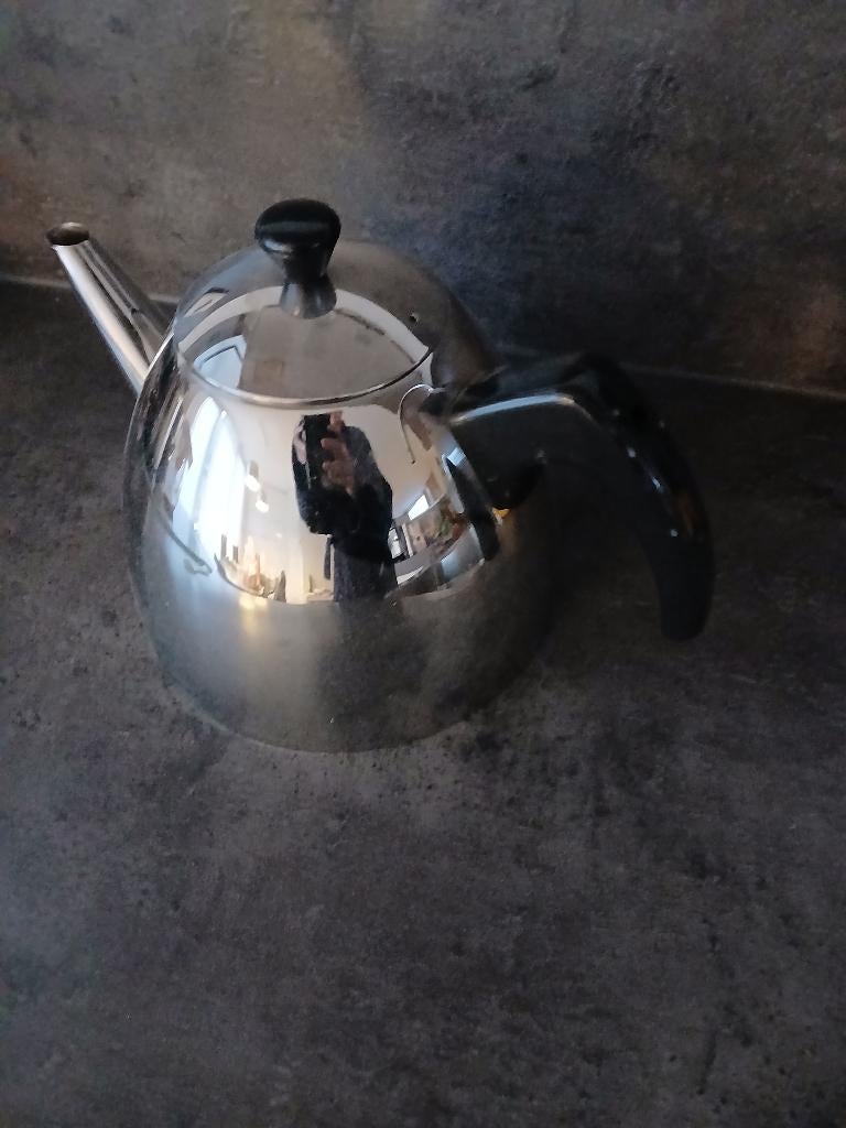 ​Mooie Bredemeijer theepot Dubbelwandig roestvrijstaal.r, Ophalen of Verzenden, Zo goed als nieuw, Bredemeijer