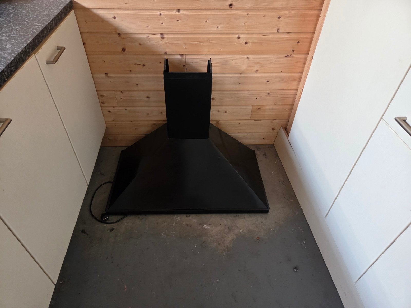Complete keuken met inductie, koelkast, afzuigkap en oven, Ophalen, Gebruikt, Enkelwandige keuken, Kunststof