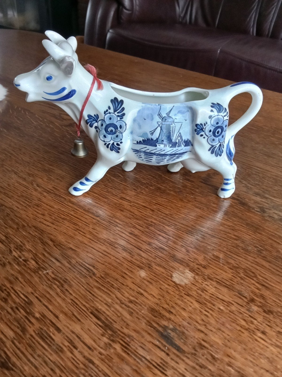Delfs blauw melk Koetje, Echt Antiek, porselein!, Ophalen of Verzenden