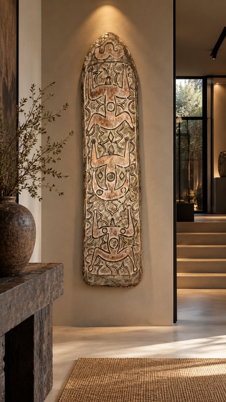 Groot handgemaakt houten schild, 190 cm, Ophalen of Verzenden, Handgemaakt, Wanddecoratie, 1 meter - 2 meter