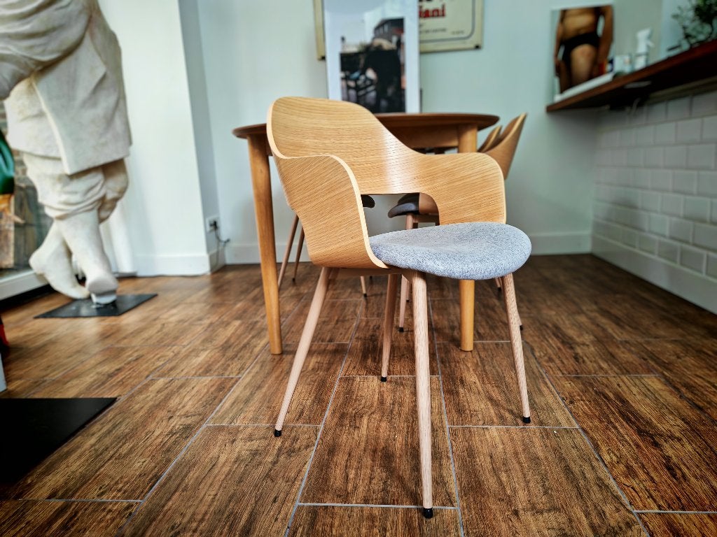 Vier eetkamerstoelen Jysk Hvidovre, Huis en Inrichting, Ophalen, Scandinavisch, Zo goed als nieuw, Vier