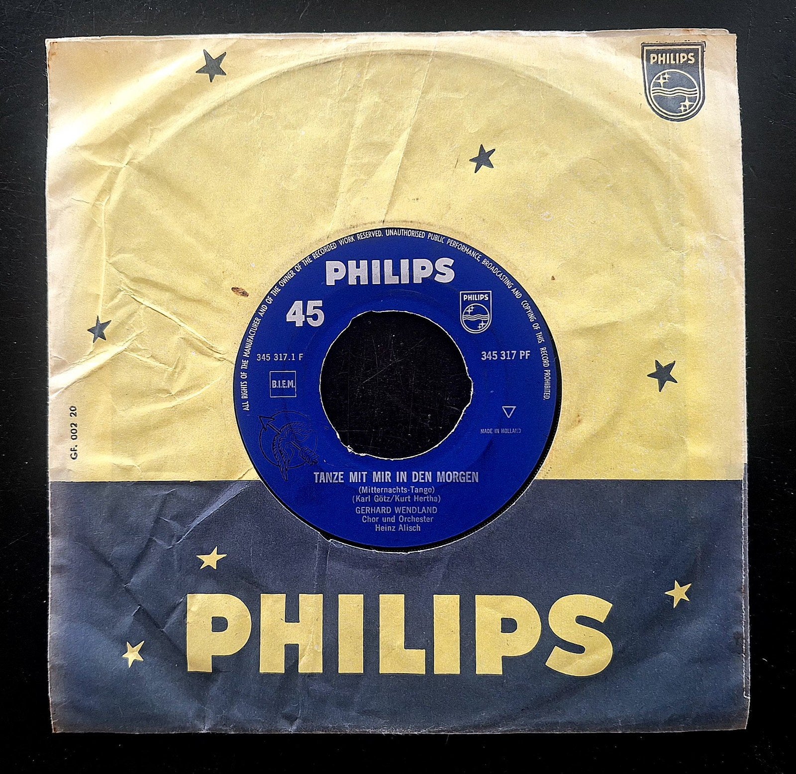 7"/SINGLE  GERHARD WENDLAND - Tanze Mit Mir In Den Morgen, Ophalen of Verzenden, Gebruikt, Pop