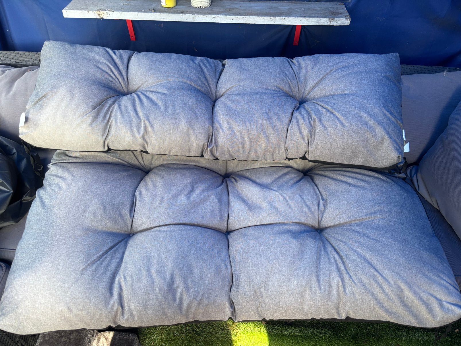 Palletkussens zit en ruggedeelte, Ophalen, Gebruikt