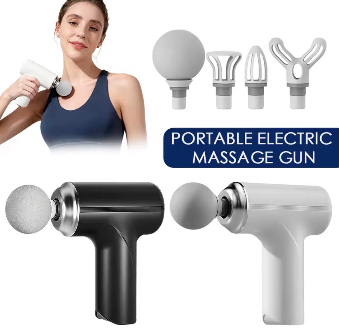 Massage Gun - Draagbaar & Krachtig voor Spierontspannin, Ophalen of Verzenden, Nieuw, Apparaat