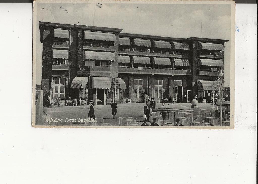 Kijkduin Terras Badhotel 1935, Ophalen of Verzenden, 1920 tot 1940, Gelopen, Zuid-Holland