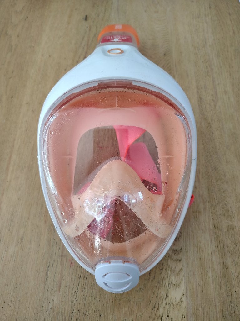Decathlon Snorkel mask en zwemvliezen, Ophalen of Verzenden, Zo goed als nieuw, Snorkelmasker