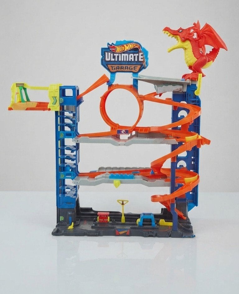 Hot Wheels Ultimate Garage met Draak - Groot Speelplezier, Ophalen, Zo goed als nieuw