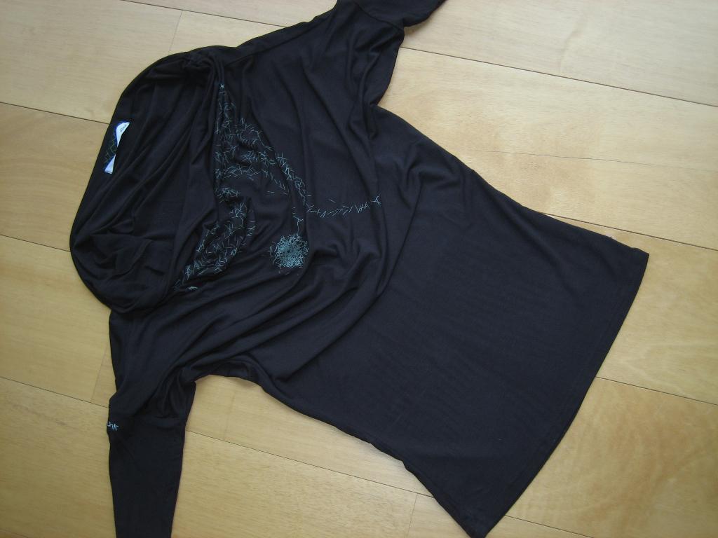 Prachtige longsleeve met watervalhals SKUNKFUNK S Snazzeys, Maat 38/40 (M), Skunkfunk, Bruin, Verzenden