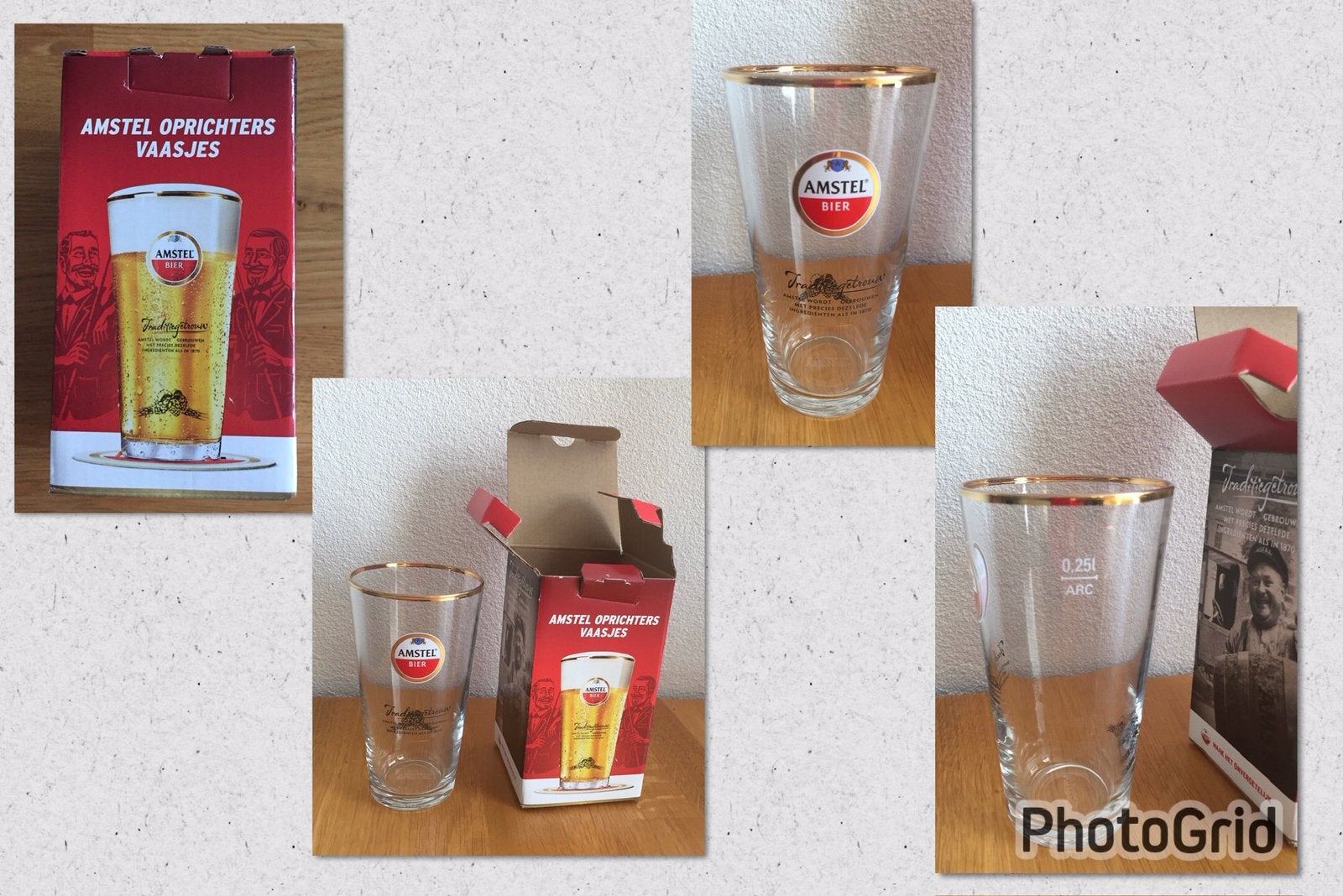 Amstel glas traditiegetrouw, nieuw in verpakking 0,25l, Ophalen of Verzenden, Nieuw