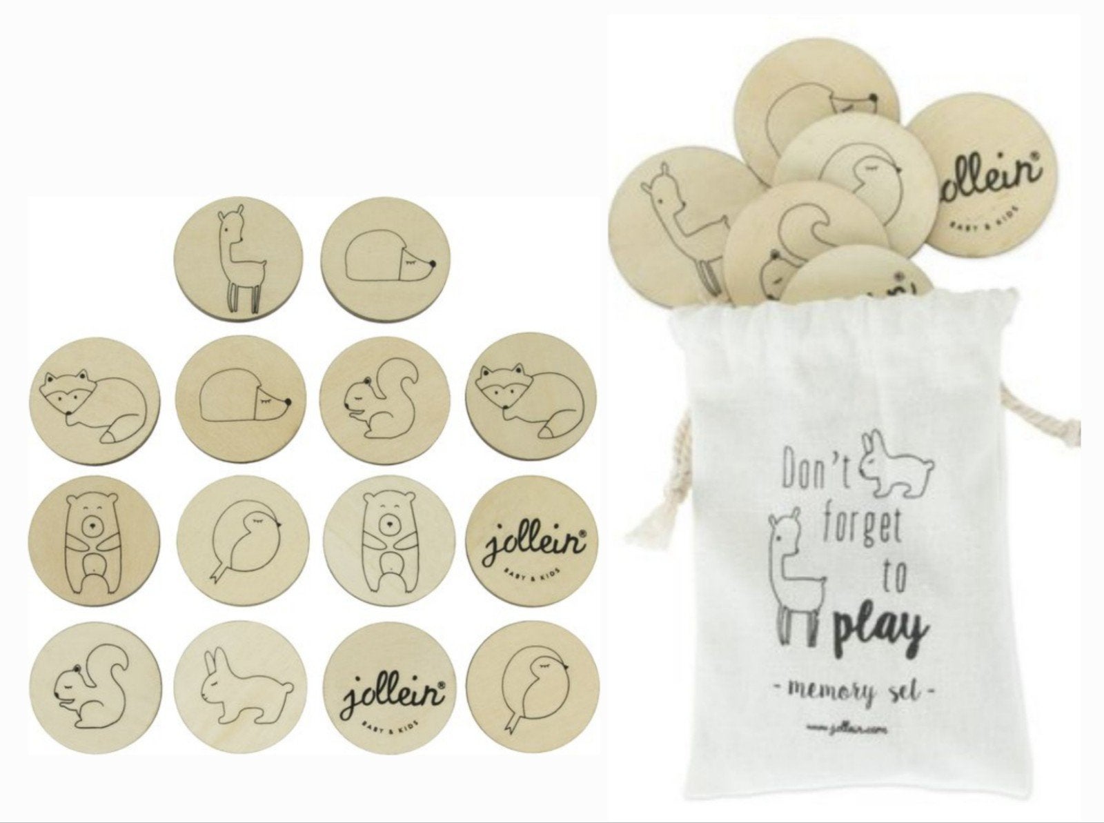 Nieuw in zakje: Jollein houten Forrest memory spel, Ophalen of Verzenden, Nieuw, Overige typen