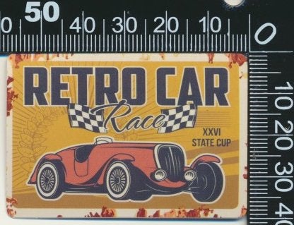 Sticker: Retro Car Race - State Cup, Verzamelen, Ophalen of Verzenden, Zo goed als nieuw, Auto of Motor