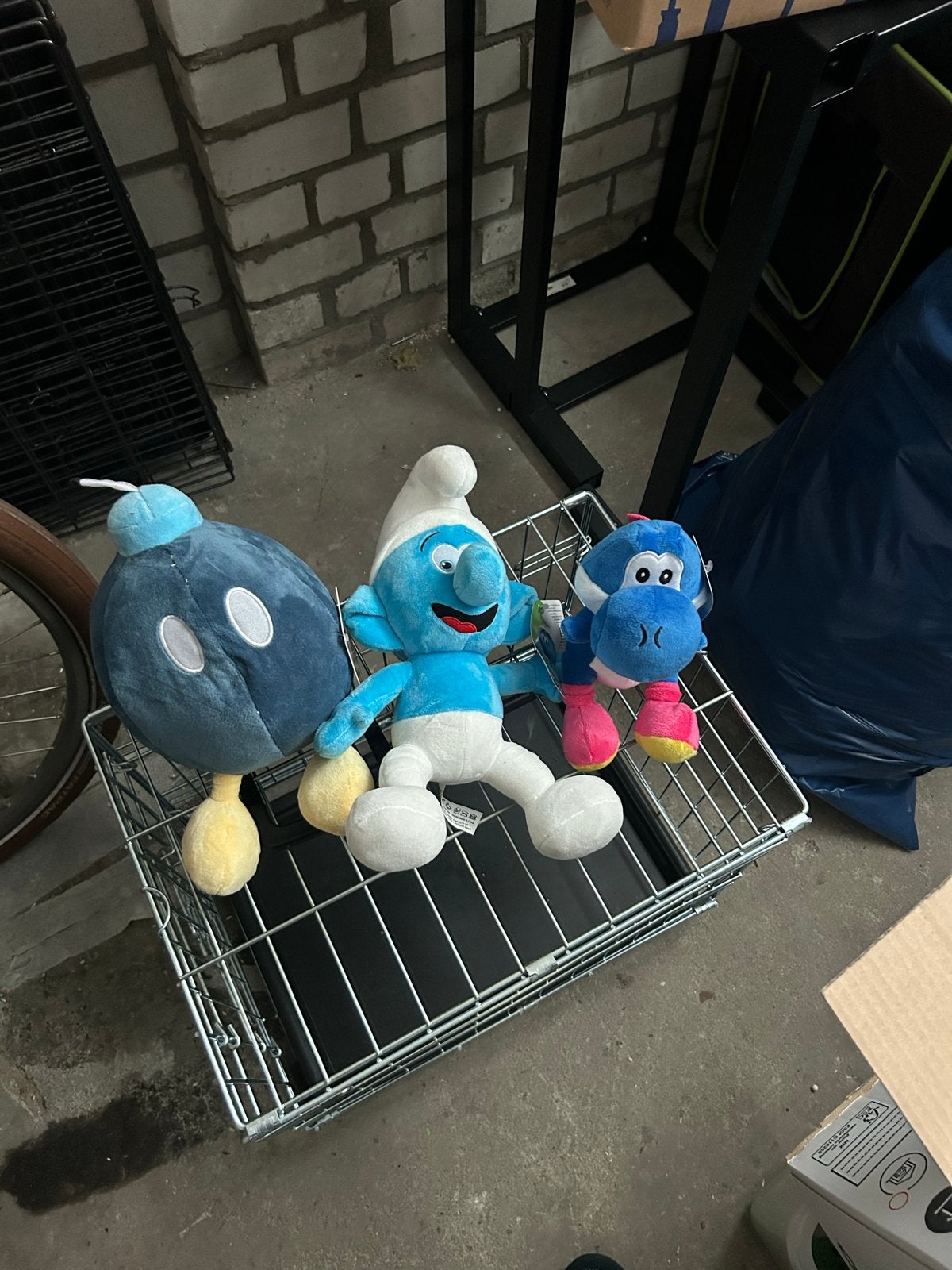 Leuke knuffels: Smurf, Bob-omb en Yoshi, Ophalen, Overige typen, Blauw, Zo goed als nieuw