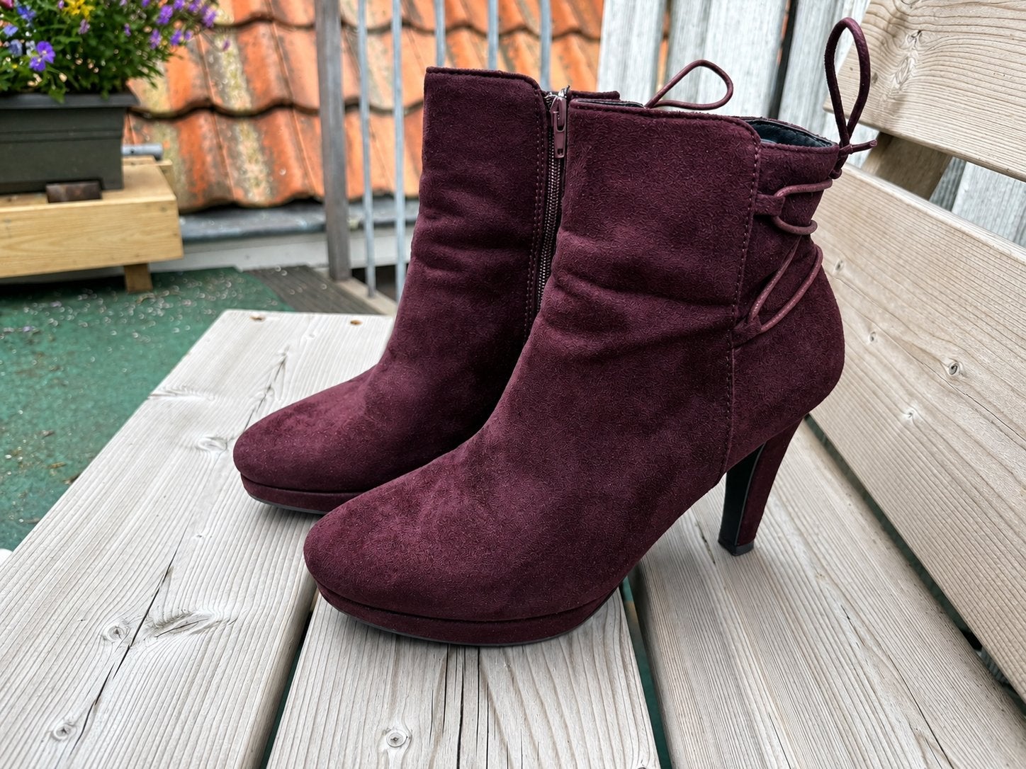 Bordeaux Enkellaarsjes met Hak – Maat 40 | Esmara, Kleding | Dames, Schoenen, Lage of Enkellaarzen, Nieuw, Ophalen of Verzenden
