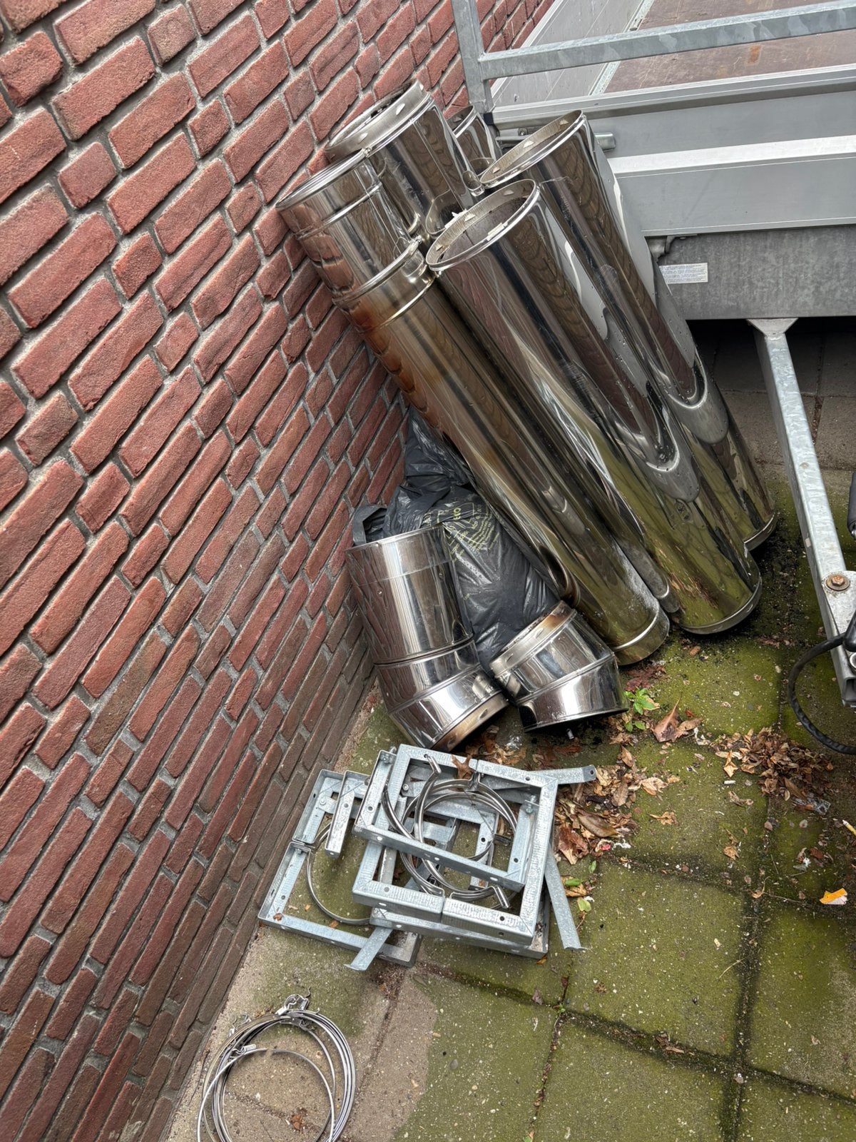 Kachelpijpen, Doe-het-zelf en Verbouw, Buizen en Afvoer, Zo goed als nieuw, Overige typen, Overige materialen, Minder dan 2 meter